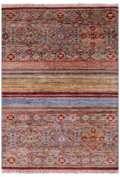 Khorjin Persian Gabbeh Handmade Wool Rug - 2' 8" X 3' 8" - Golden Nile