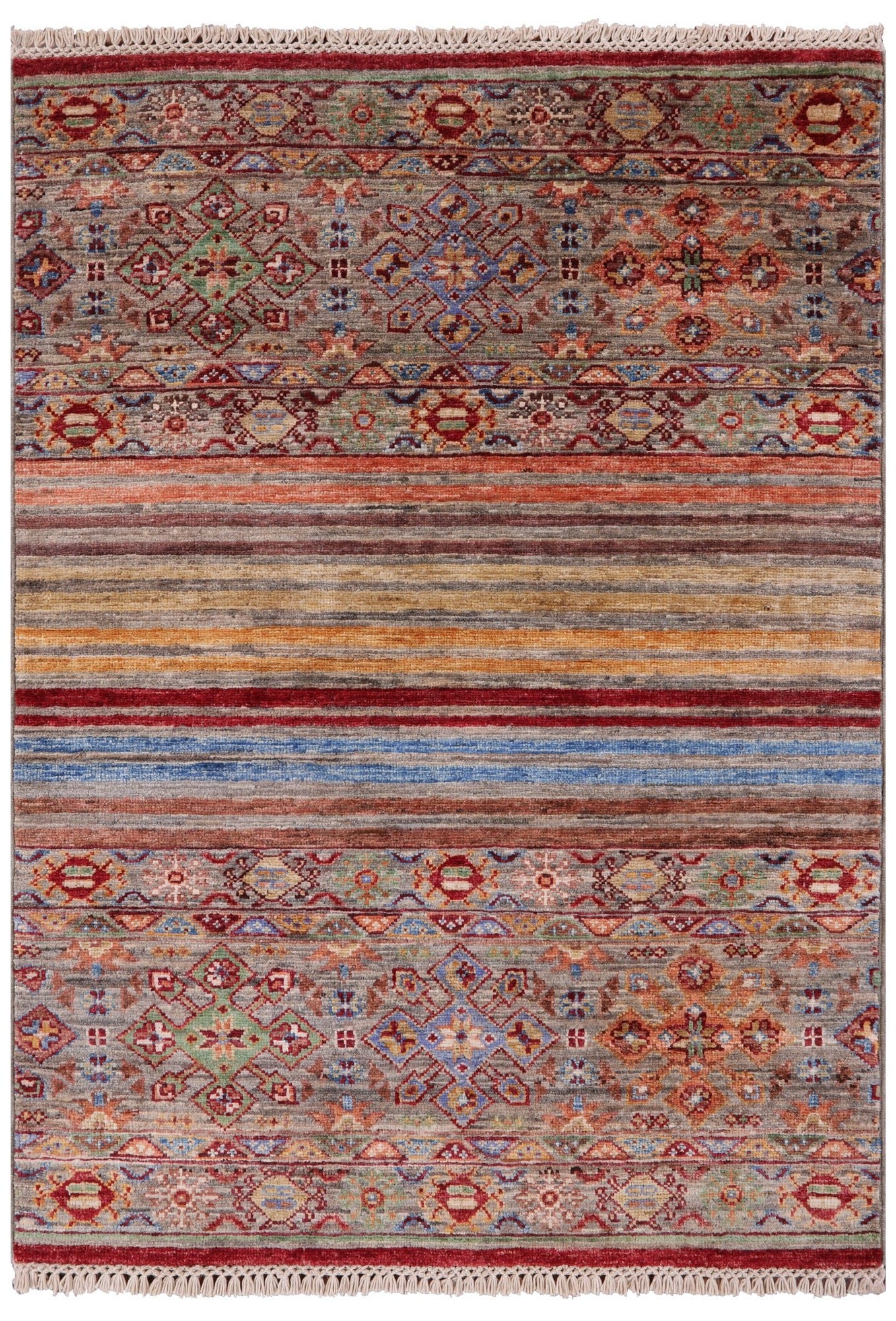 Khorjin Persian Gabbeh Handmade Wool Rug - 2' 8" X 3' 8" - Golden Nile