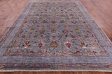 Grey Peshawar Handmade Wool Rug - 8' 9" X 12' 2" - Golden Nile