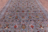 Grey Peshawar Handmade Wool Rug - 8' 9" X 12' 2" - Golden Nile
