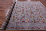 Grey Peshawar Handmade Wool Rug - 8' 9" X 12' 2" - Golden Nile