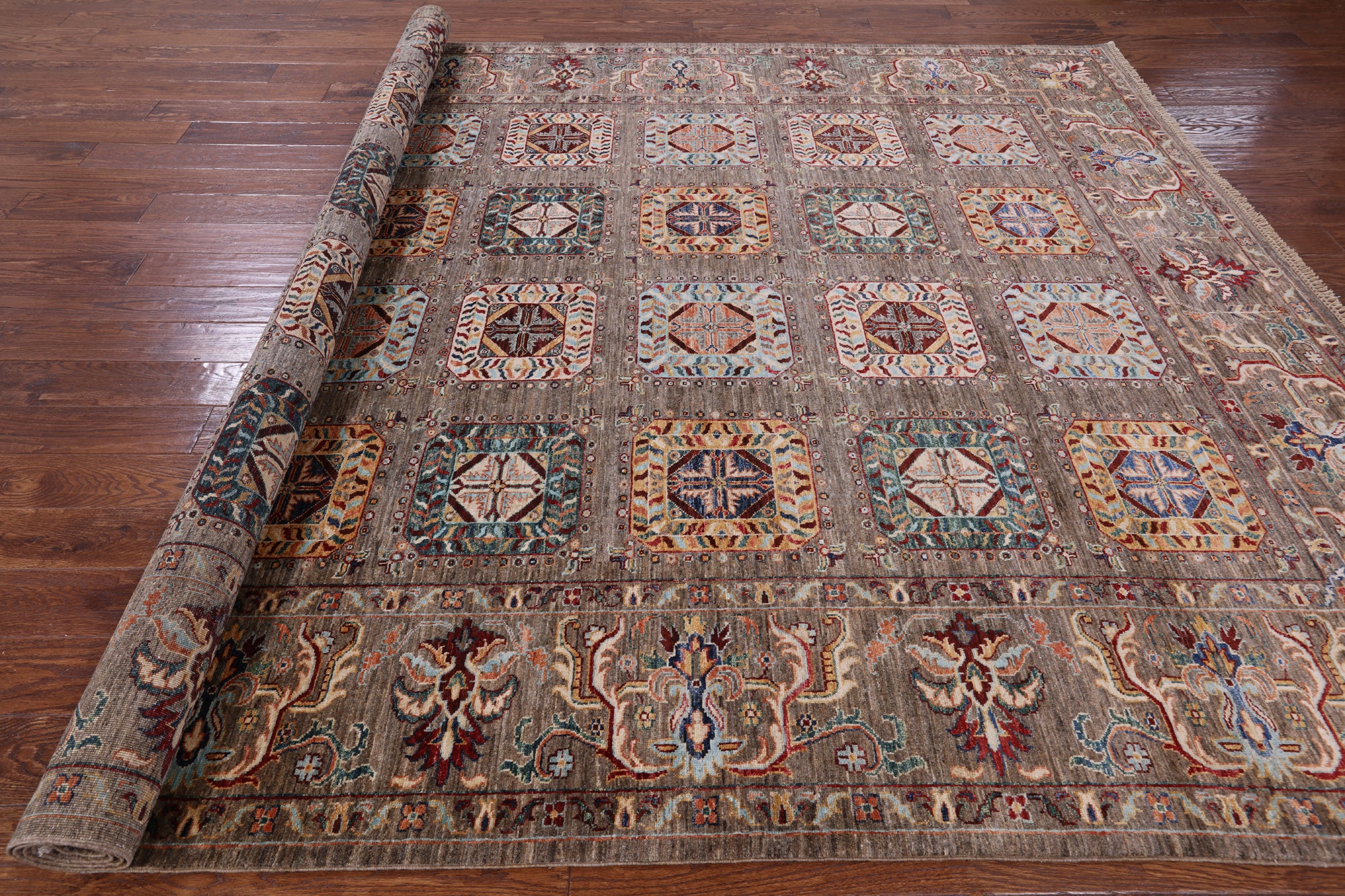Persian Fine Serapi Hand Knotted Wool Rug - 8' 4" X 11' 4" - Golden Nile