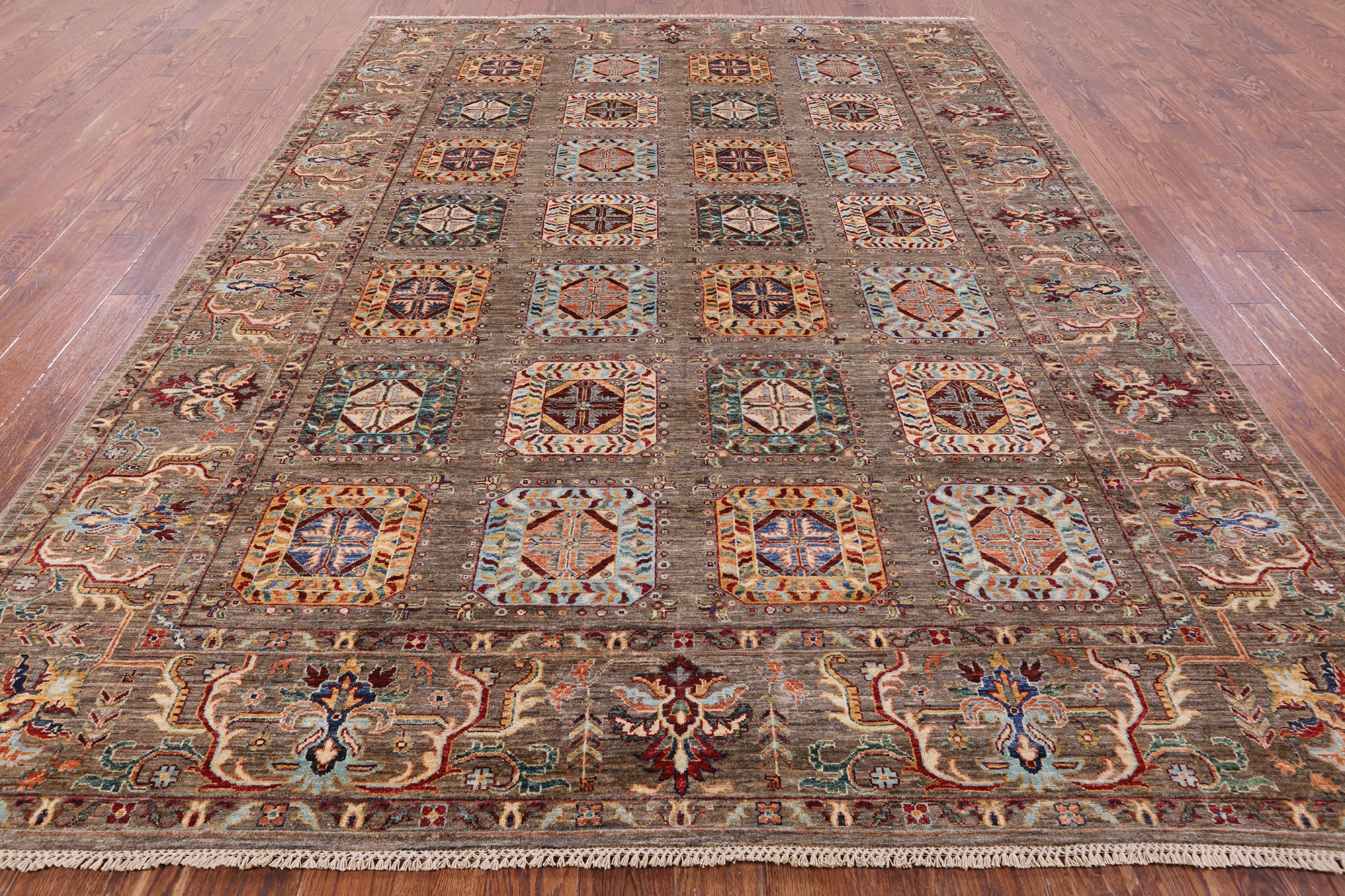 Persian Fine Serapi Hand Knotted Wool Rug - 8' 4" X 11' 4" - Golden Nile