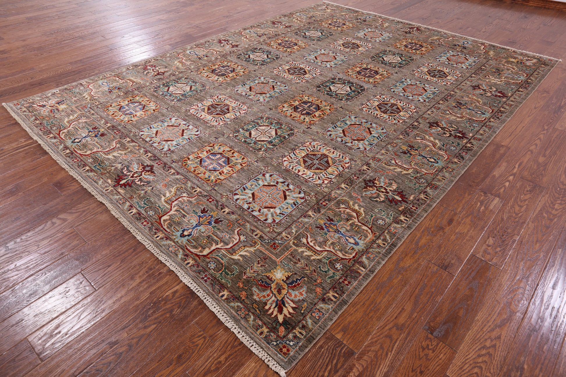 Persian Fine Serapi Hand Knotted Wool Rug - 8' 4" X 11' 4" - Golden Nile