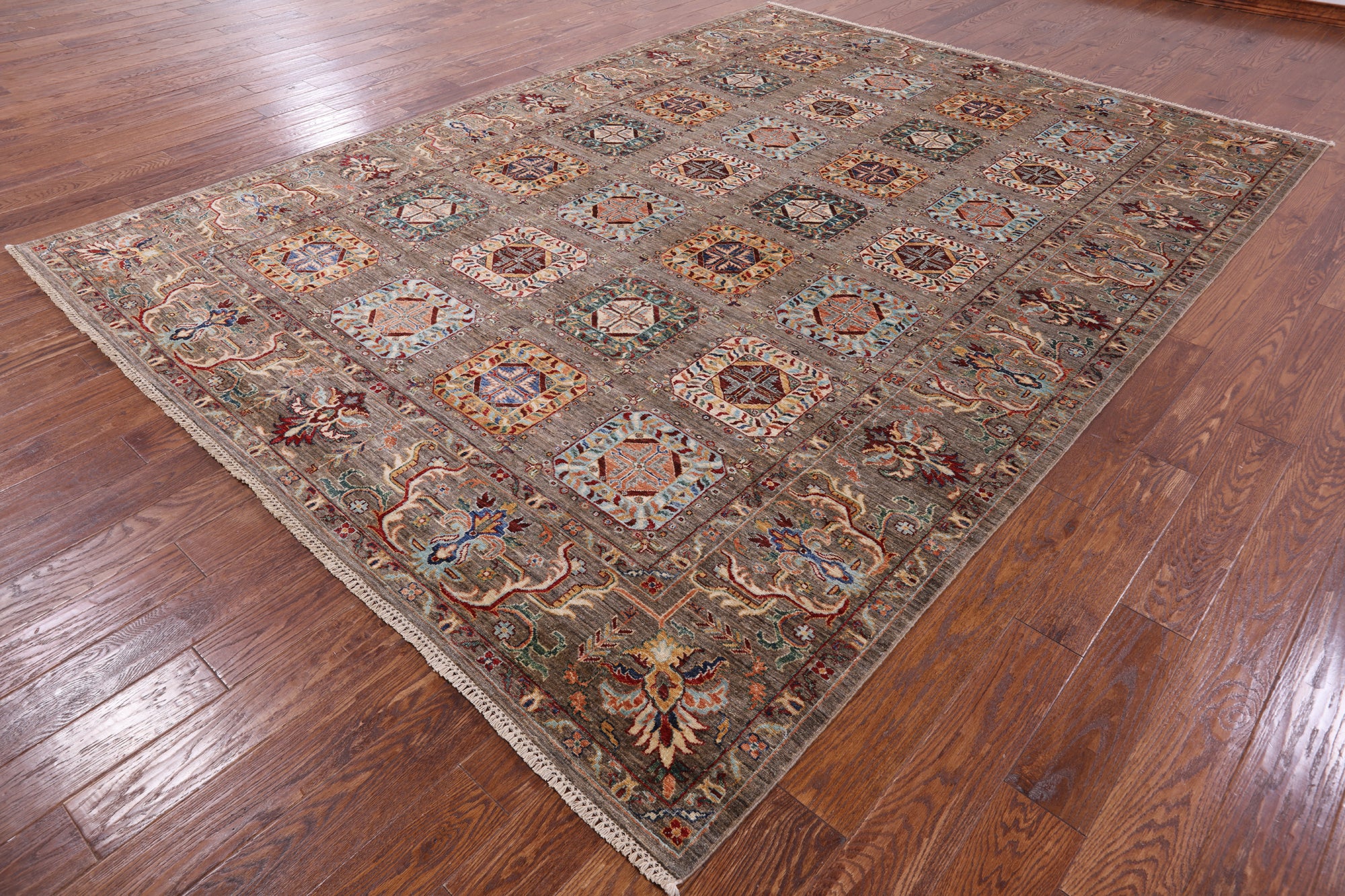 Persian Fine Serapi Hand Knotted Wool Rug - 8' 4" X 11' 4" - Golden Nile
