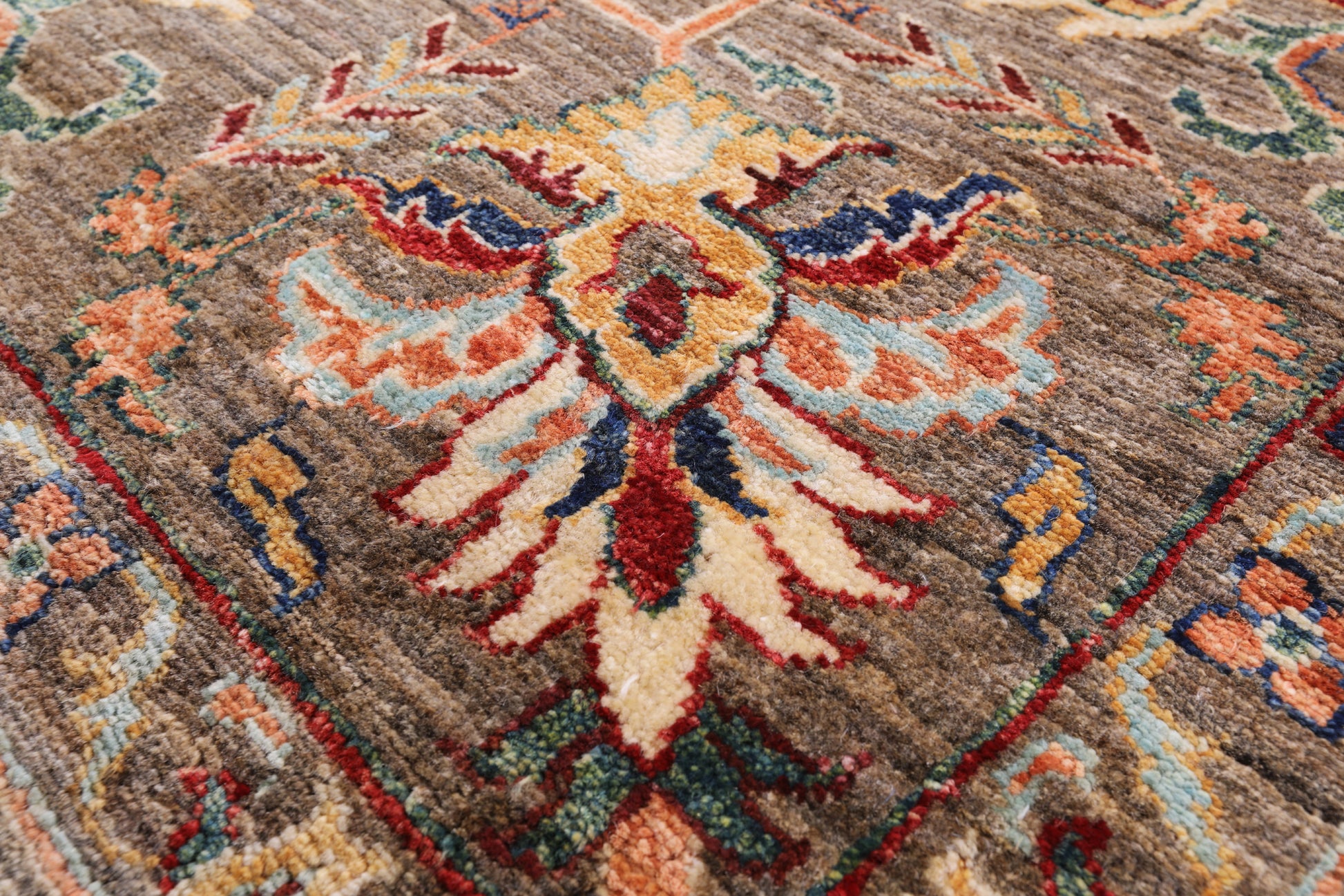 Persian Fine Serapi Hand Knotted Wool Rug - 8' 4" X 11' 4" - Golden Nile