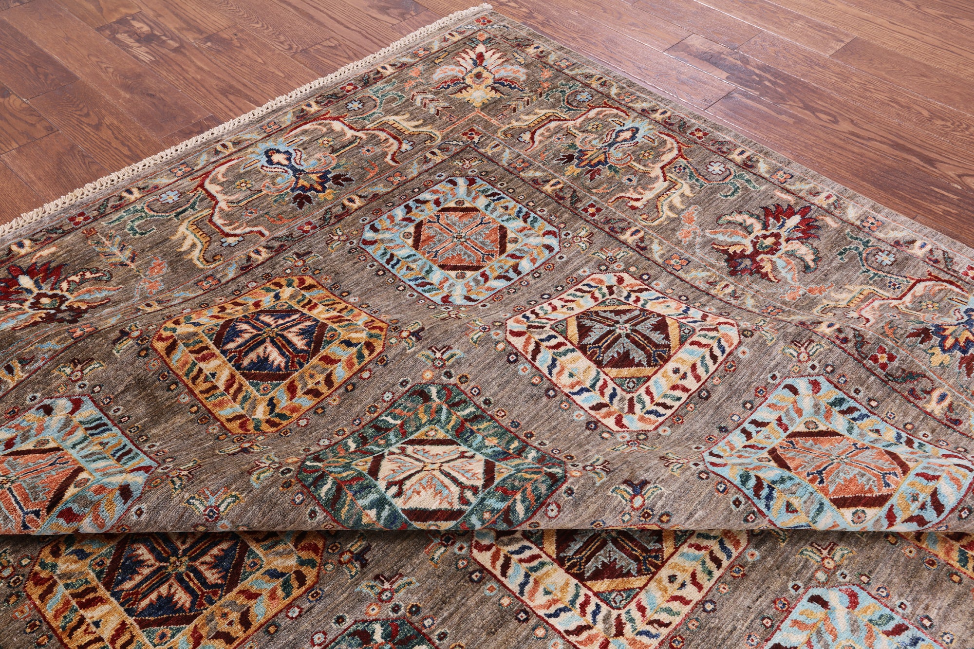 Persian Fine Serapi Hand Knotted Wool Rug - 8' 4" X 11' 4" - Golden Nile
