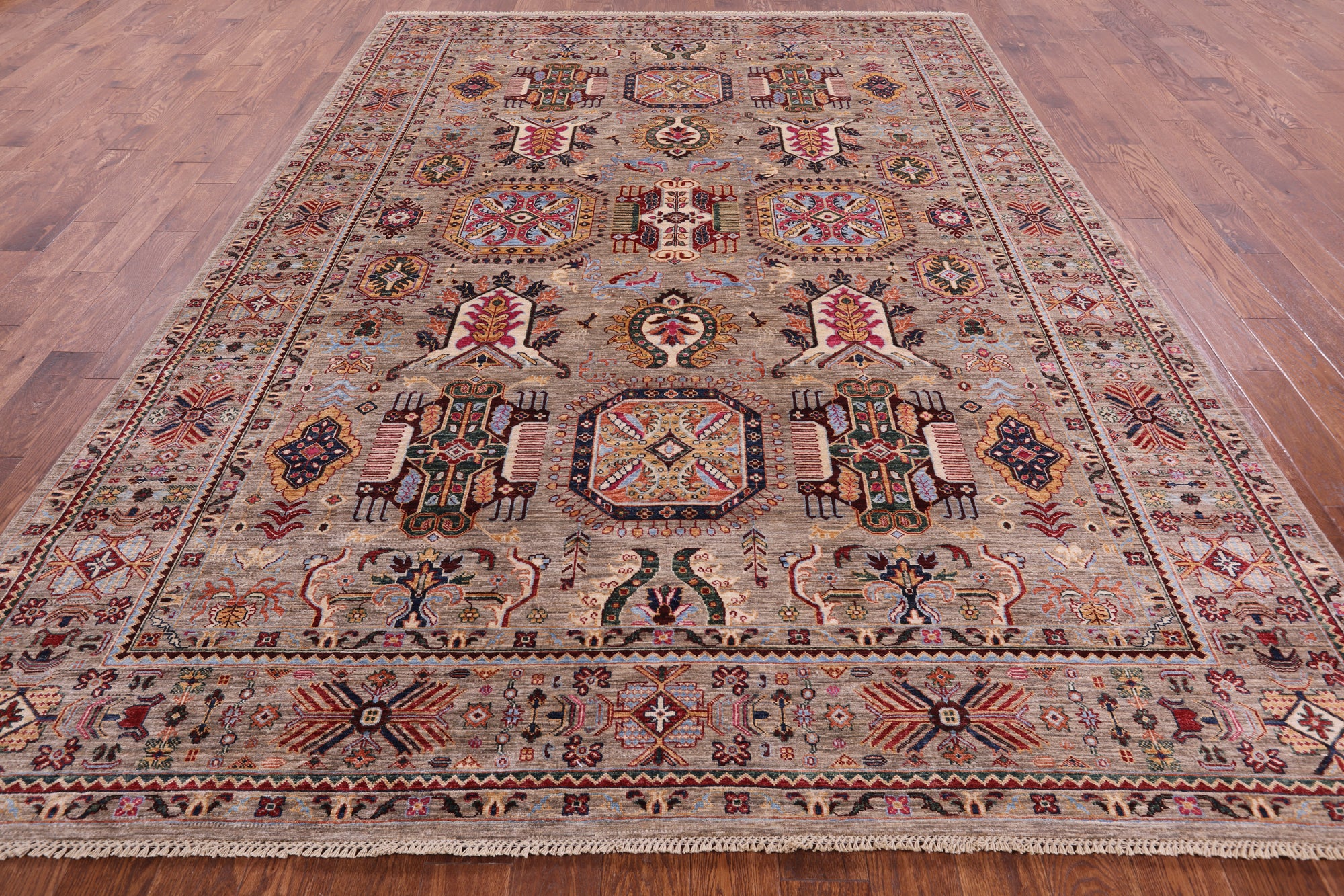 Peshawar Handmade Wool Rug - 8' 4" X 11' 6" - Golden Nile