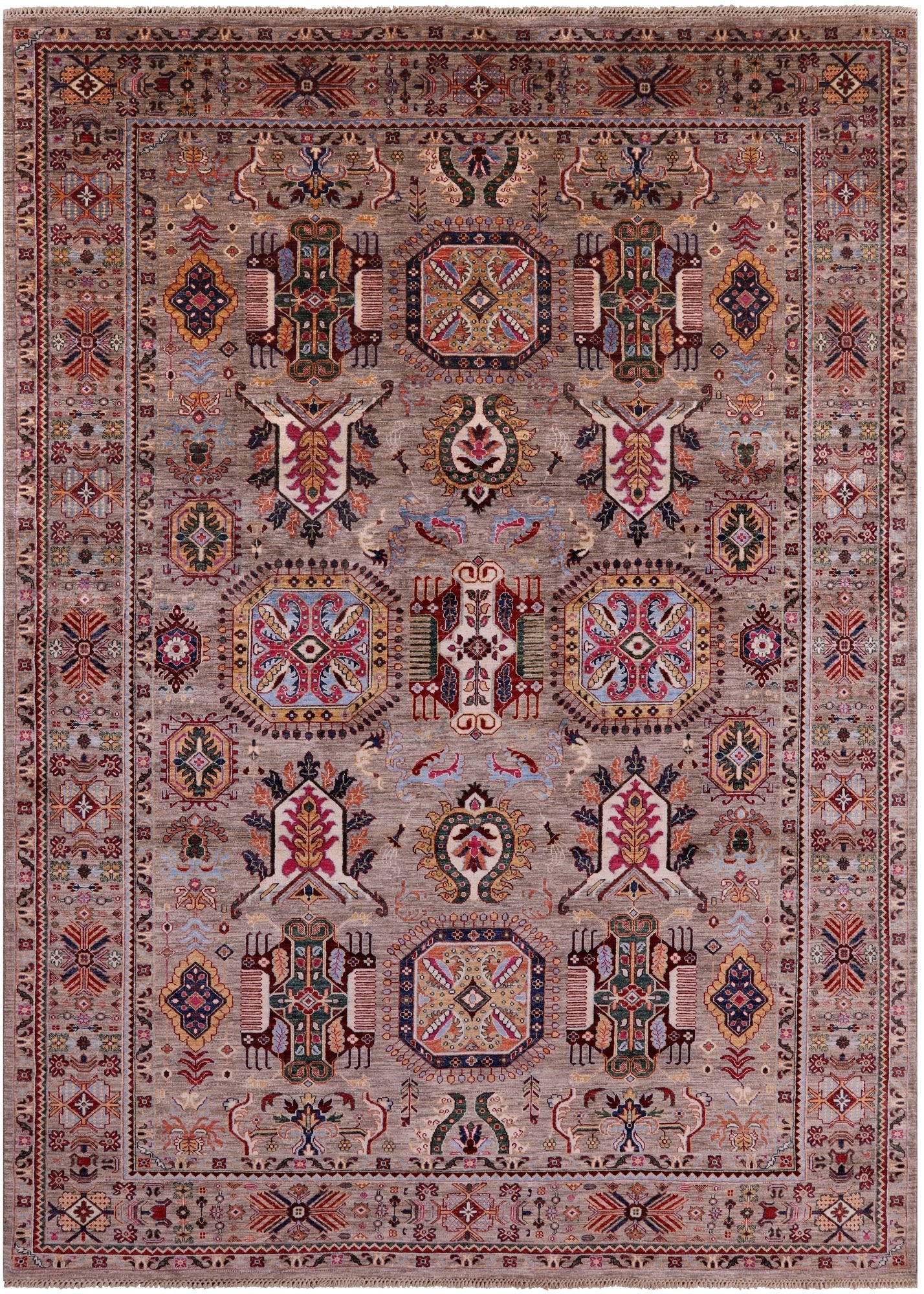 Peshawar Handmade Wool Rug - 8' 4" X 11' 6" - Golden Nile