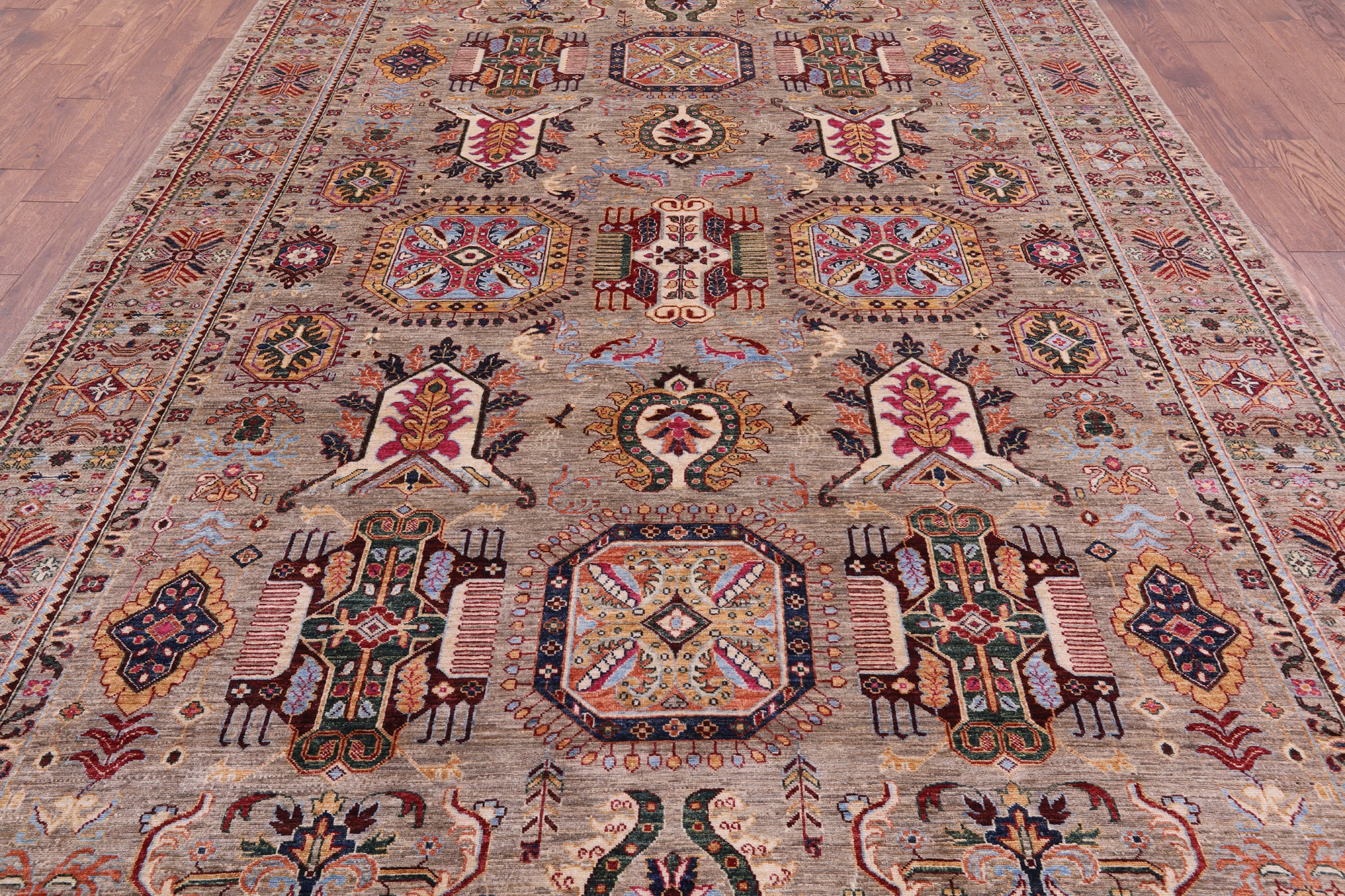 Peshawar Handmade Wool Rug - 8' 4" X 11' 6" - Golden Nile
