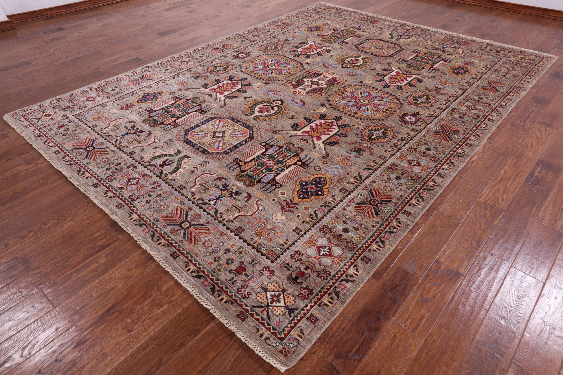 Peshawar Handmade Wool Rug - 8' 4" X 11' 6" - Golden Nile