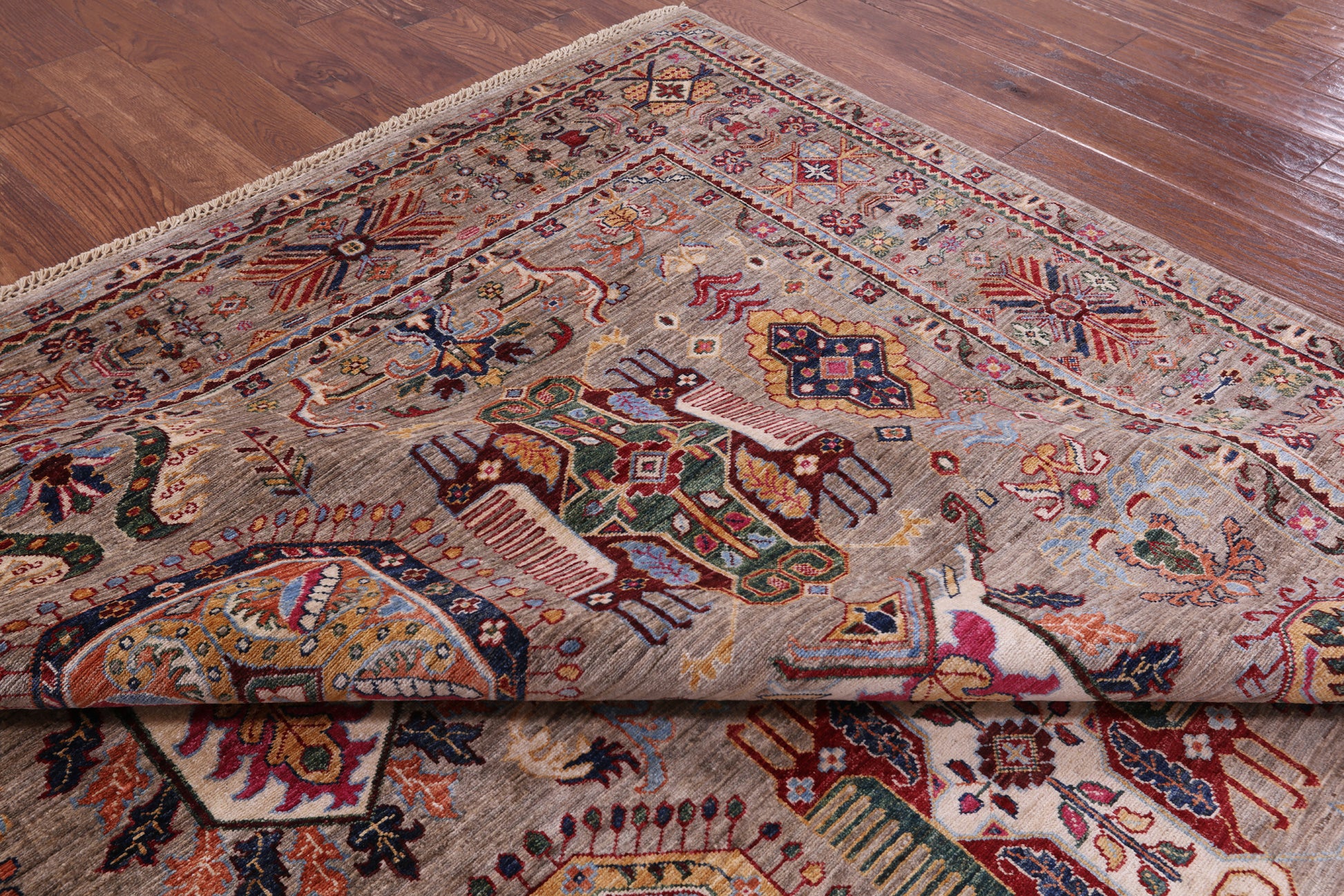 Peshawar Handmade Wool Rug - 8' 4" X 11' 6" - Golden Nile