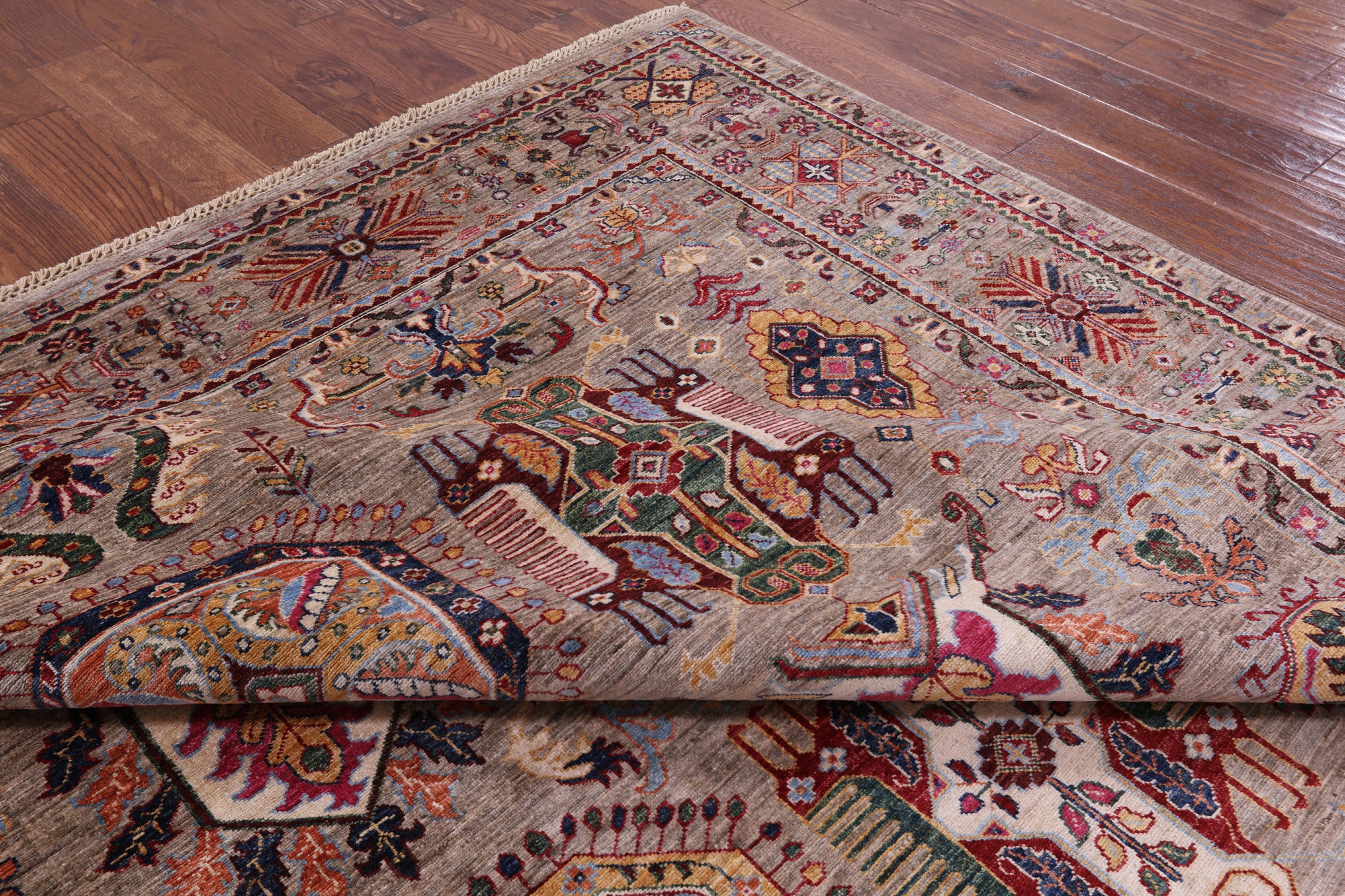 Peshawar Handmade Wool Rug - 8' 4" X 11' 6" - Golden Nile
