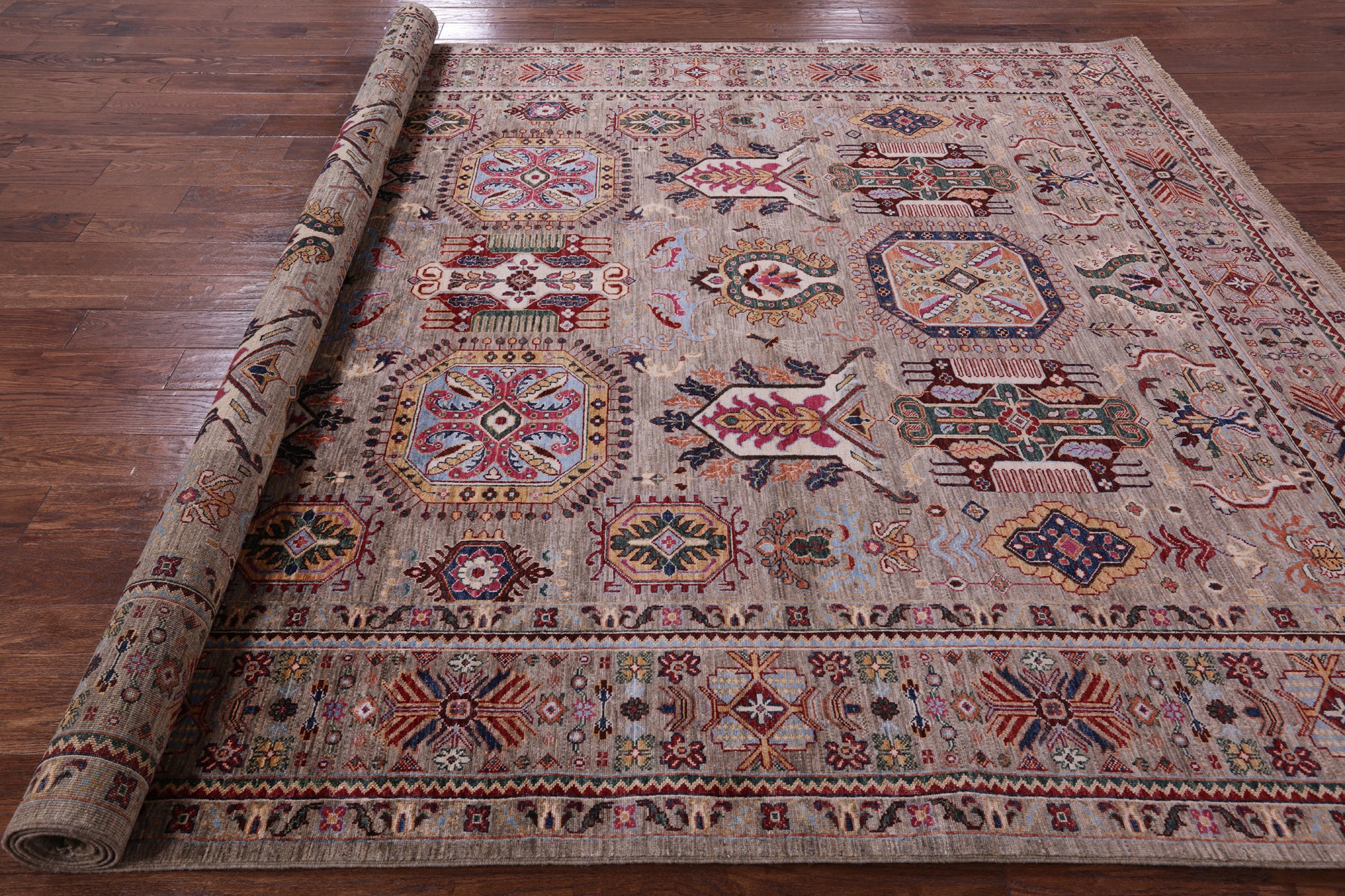 Peshawar Handmade Wool Rug - 8' 4" X 11' 6" - Golden Nile