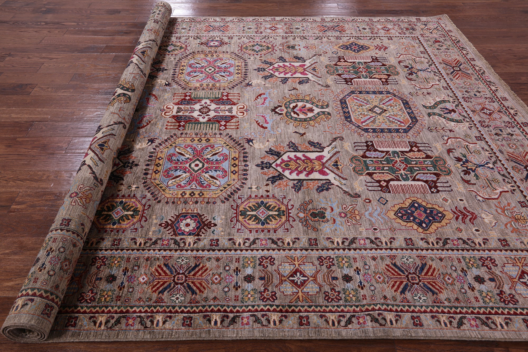 Peshawar Handmade Wool Rug - 8' 4" X 11' 6" - Golden Nile