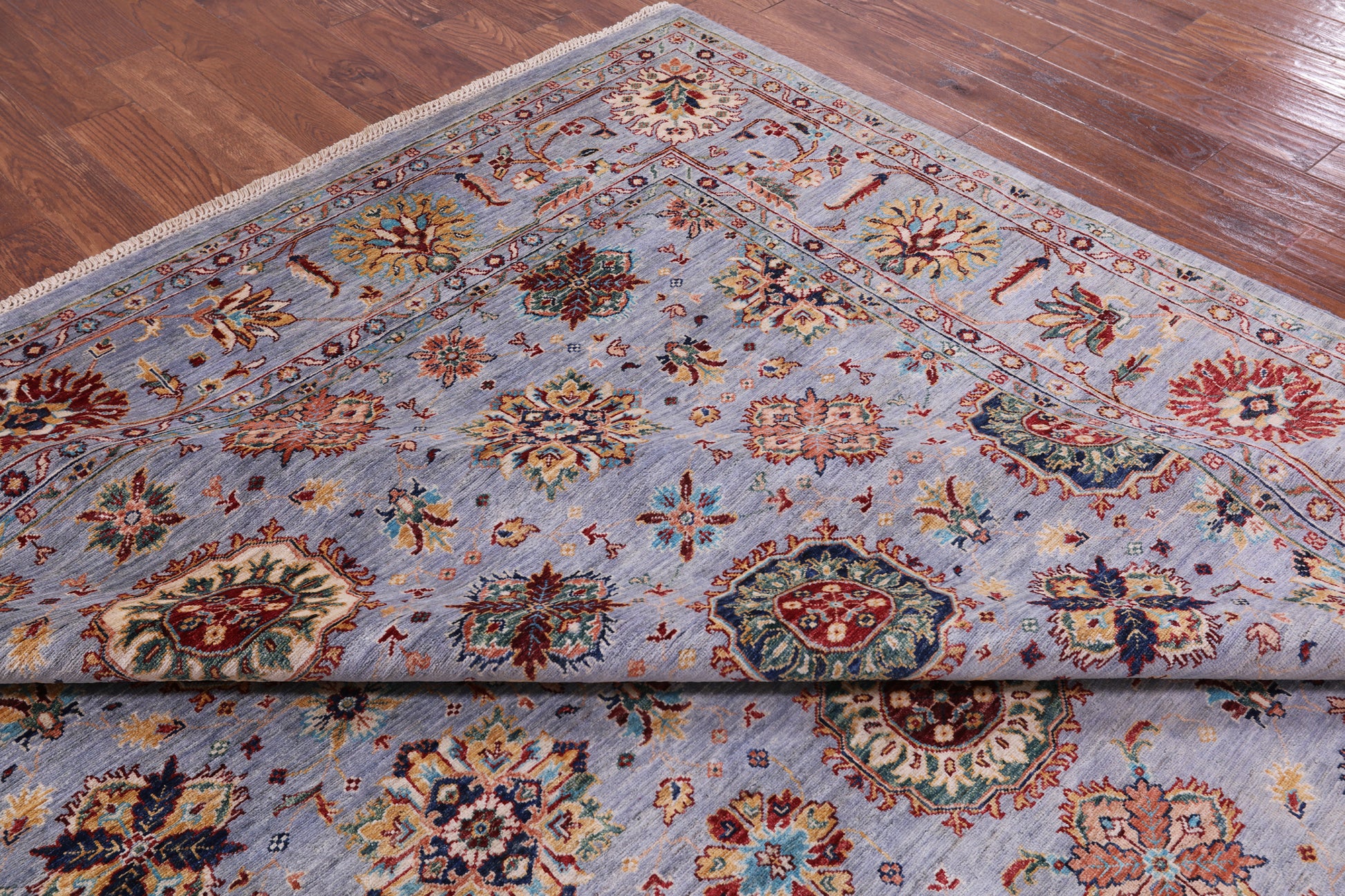 Peshawar Hand Knotted Wool Rug - 9' 1" X 11' 9" - Golden Nile