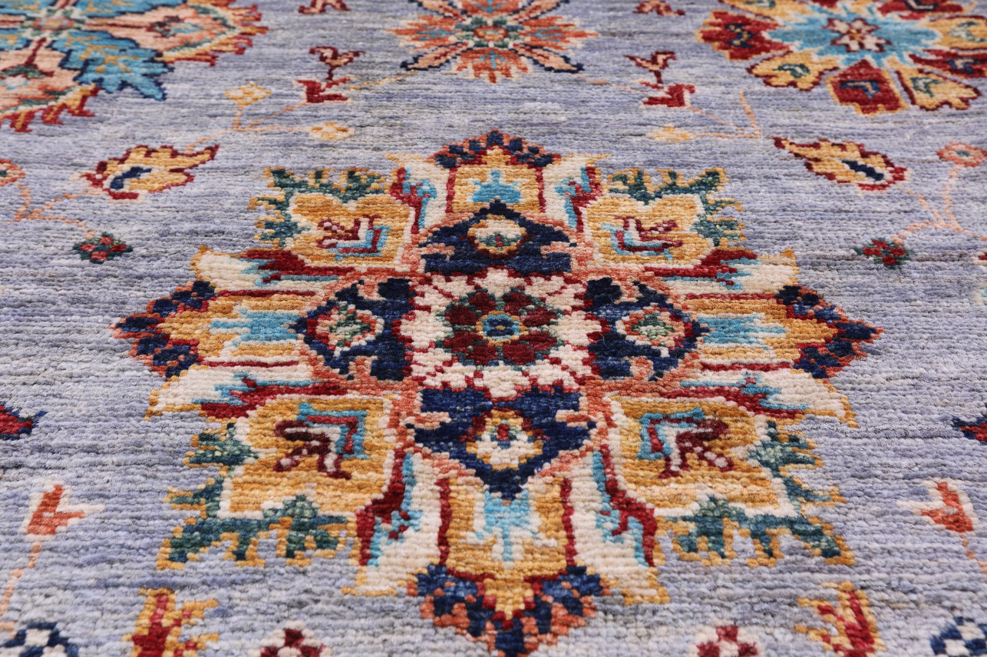 Peshawar Hand Knotted Wool Rug - 9' 1" X 11' 9" - Golden Nile