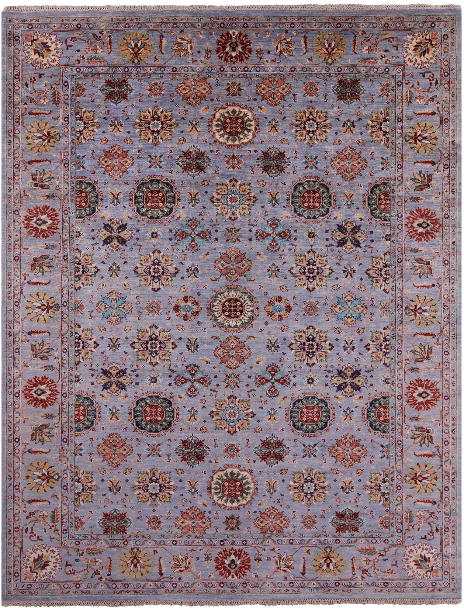 Peshawar Hand Knotted Wool Rug - 9' 1" X 11' 9" - Golden Nile