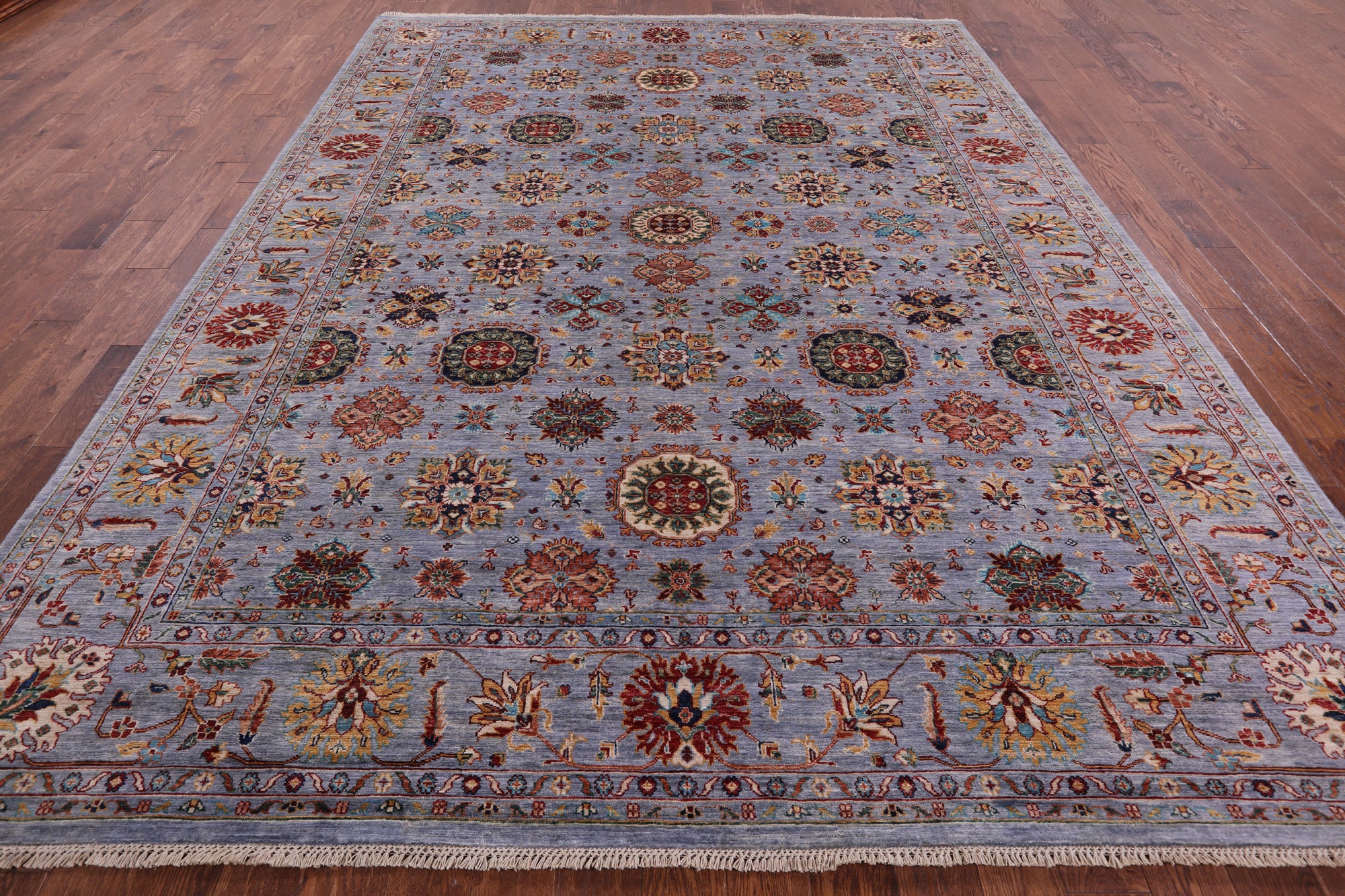 Peshawar Hand Knotted Wool Rug - 9' 1" X 11' 9" - Golden Nile