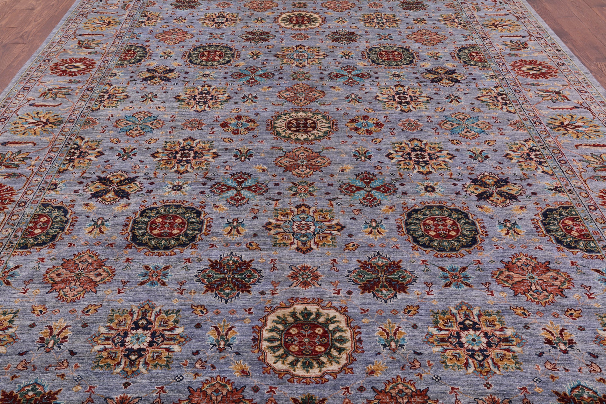 Peshawar Hand Knotted Wool Rug - 9' 1" X 11' 9" - Golden Nile