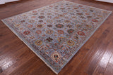 Peshawar Hand Knotted Wool Rug - 9' 1" X 11' 9" - Golden Nile