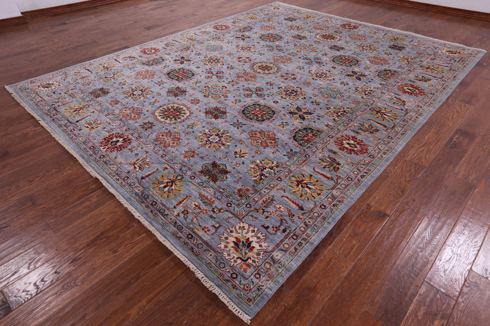 Peshawar Hand Knotted Wool Rug - 9' 1" X 11' 9" - Golden Nile