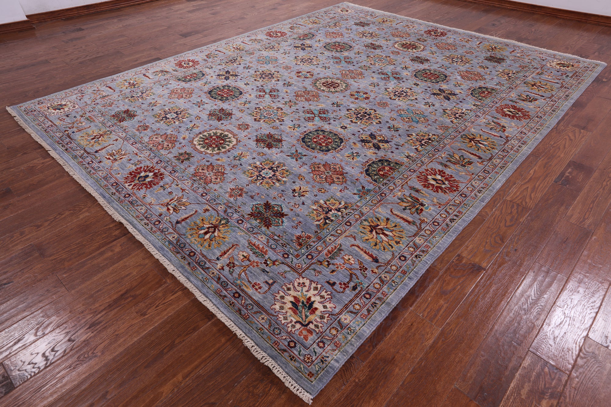 Peshawar Hand Knotted Wool Rug - 9' 1" X 11' 9" - Golden Nile