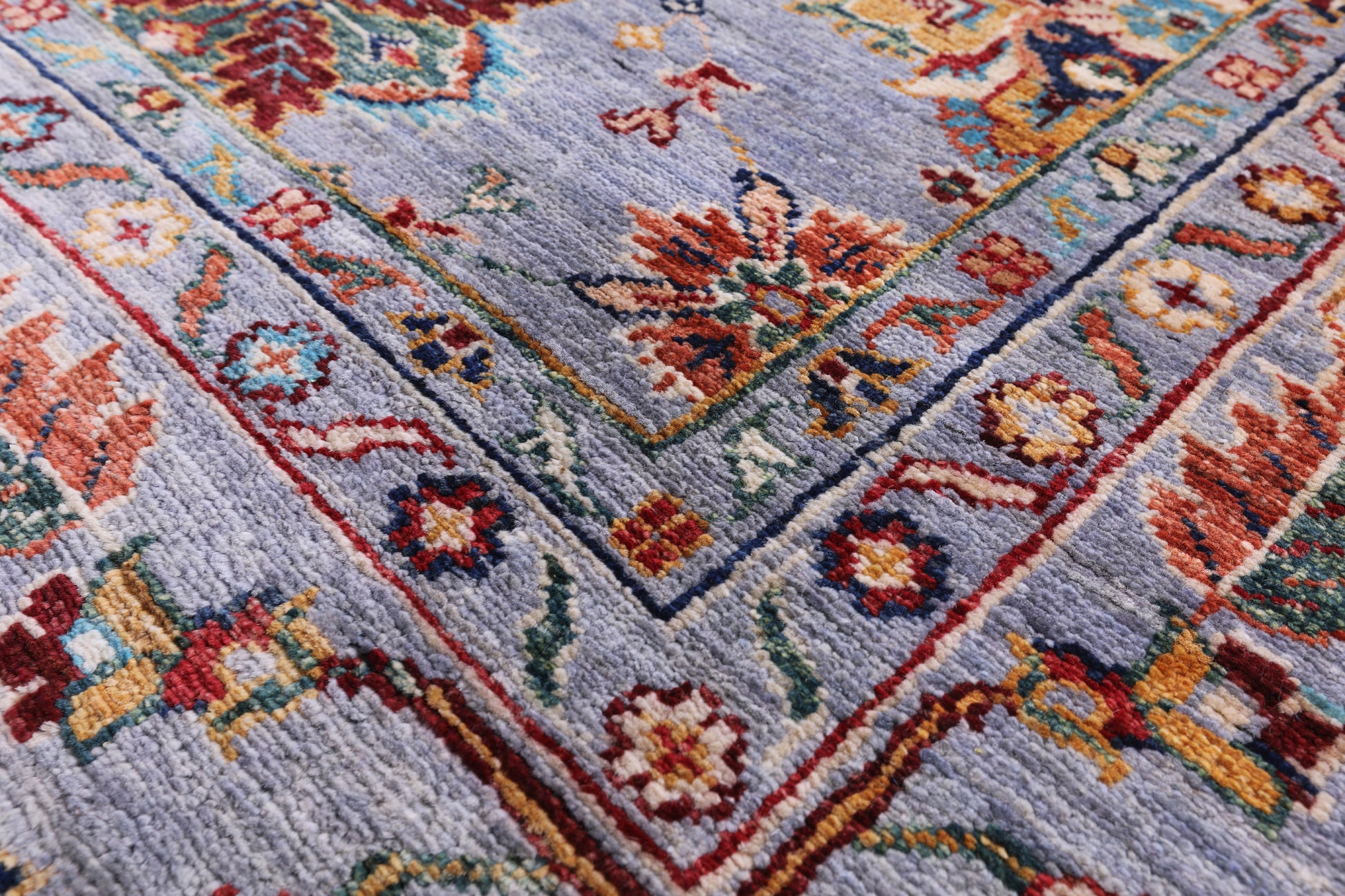 Peshawar Hand Knotted Wool Rug - 9' 1" X 11' 9" - Golden Nile