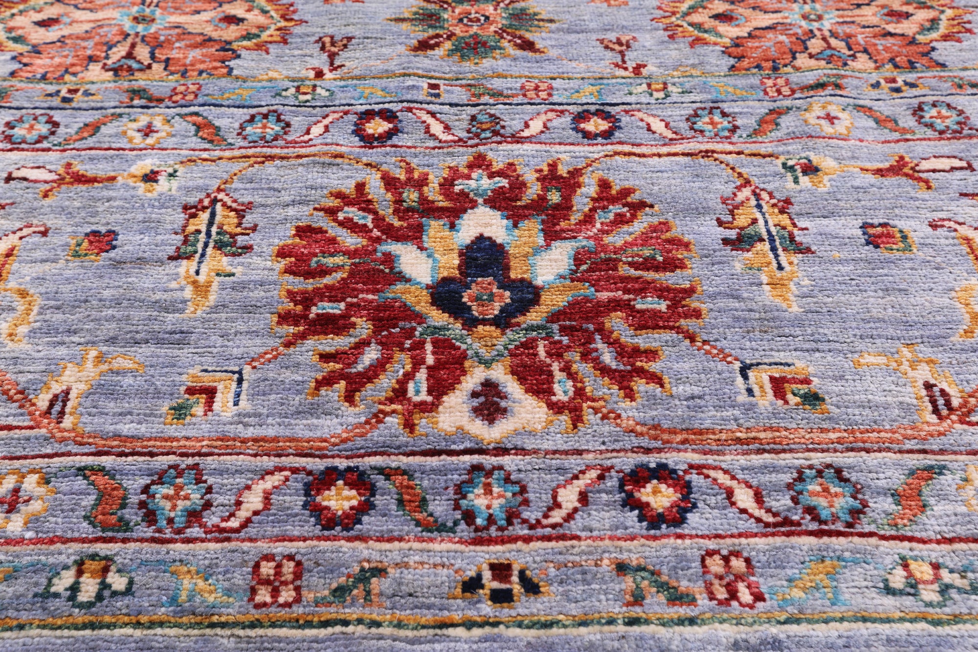 Peshawar Hand Knotted Wool Rug - 9' 1" X 11' 9" - Golden Nile