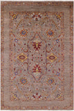 Peshawar Hand Knotted Wool Rug - 6' 9" X 9' 11" - Golden Nile