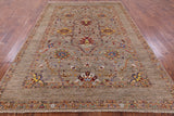 Peshawar Hand Knotted Wool Rug - 6' 9" X 9' 11" - Golden Nile