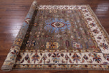 Peshawar Handmade Wool Rug - 6' 10" X 9' 9" - Golden Nile