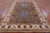Peshawar Handmade Wool Rug - 6' 10" X 9' 9" - Golden Nile