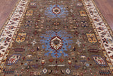 Peshawar Handmade Wool Rug - 6' 10" X 9' 9" - Golden Nile