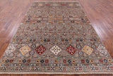 Khorjin Persian Gabbeh Handmade Wool Rug - 6' 8" X 9' 10" - Golden Nile