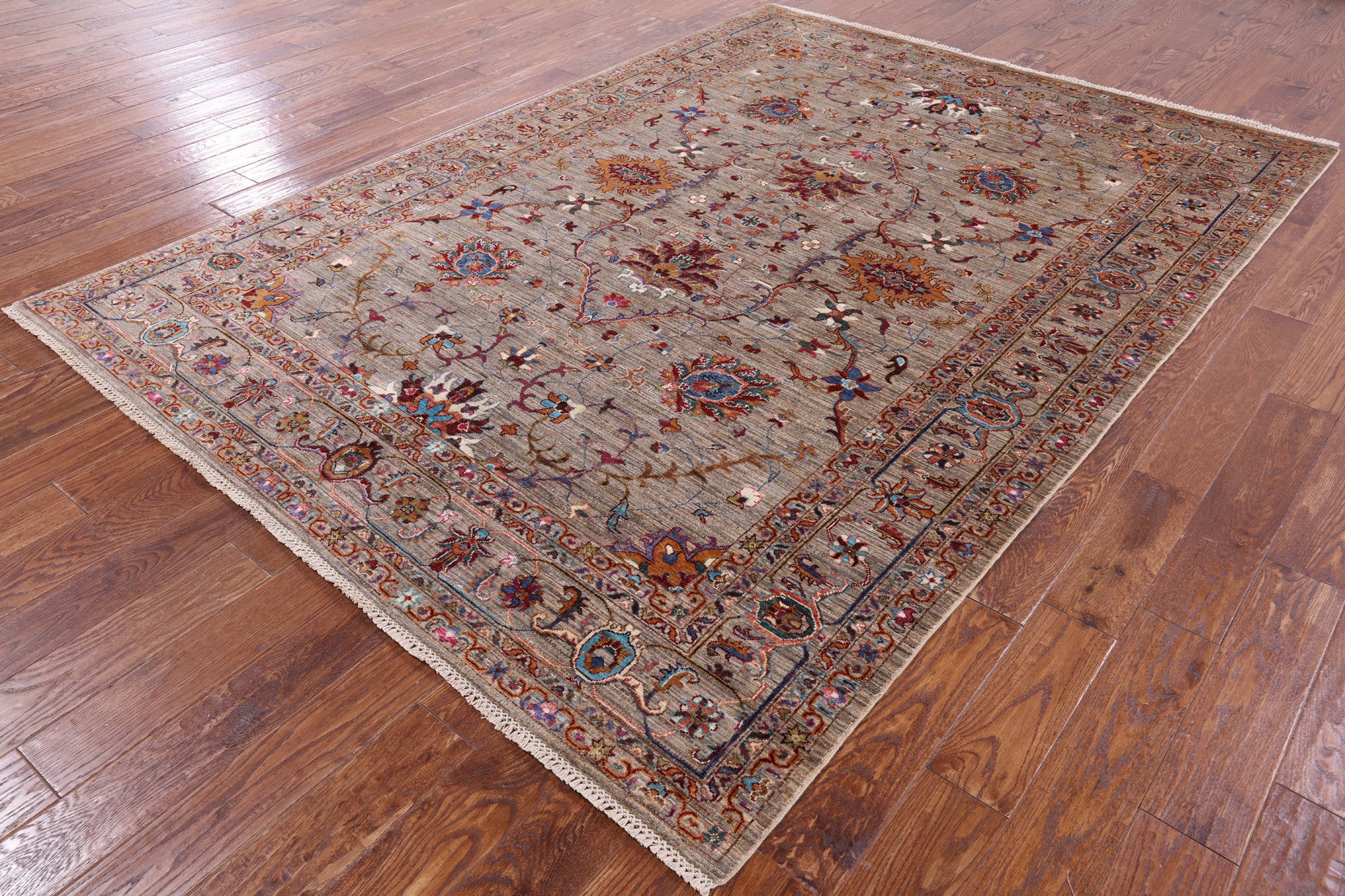 Peshawar Hand Knotted Wool Rug - 6' 9" X 9' 6" - Golden Nile
