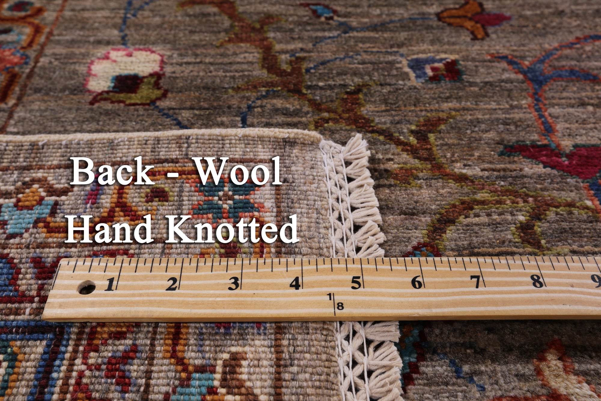 Peshawar Hand Knotted Wool Rug - 6' 9" X 9' 6" - Golden Nile