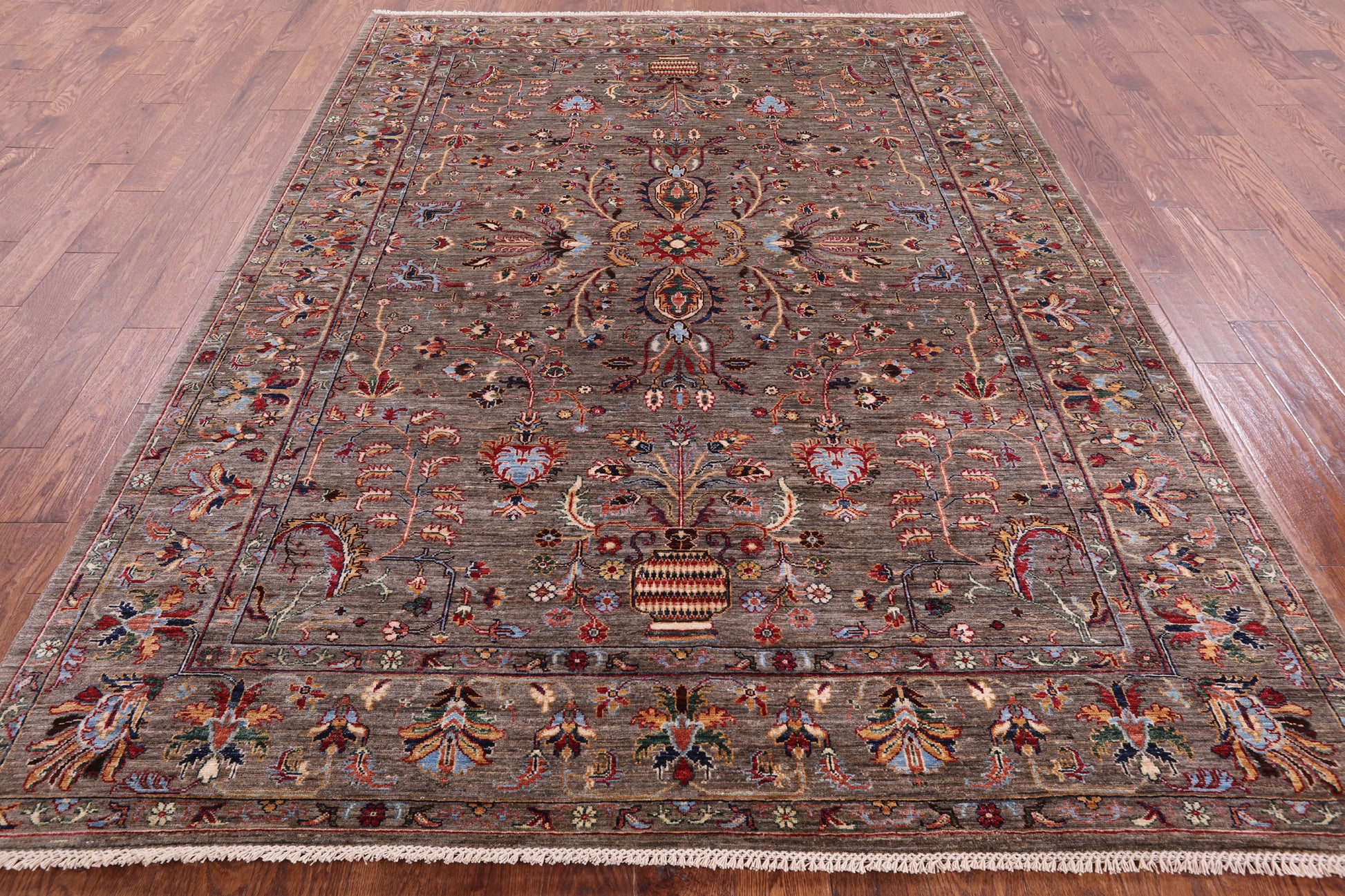 Persian Fine Serapi Handmade Wool Rug - 6' 10" X 9' 6" - Golden Nile