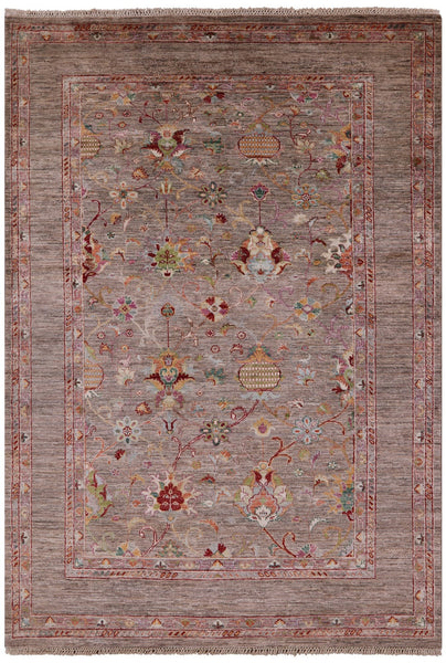 Peshawar Handmade Wool Rug - 5' 9" X 8' 0" - Golden Nile