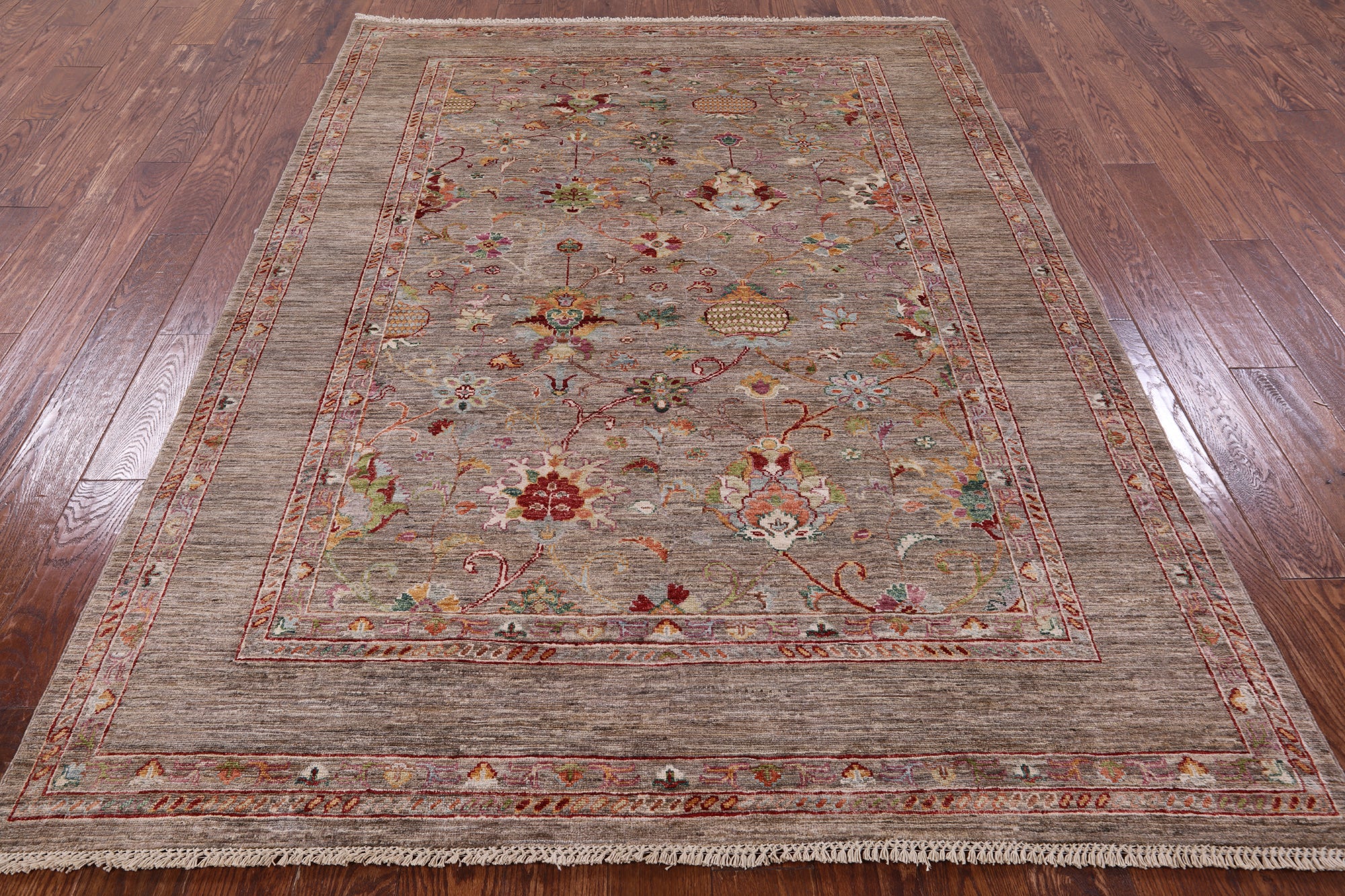 Peshawar Handmade Wool Rug - 5' 9" X 8' 0" - Golden Nile