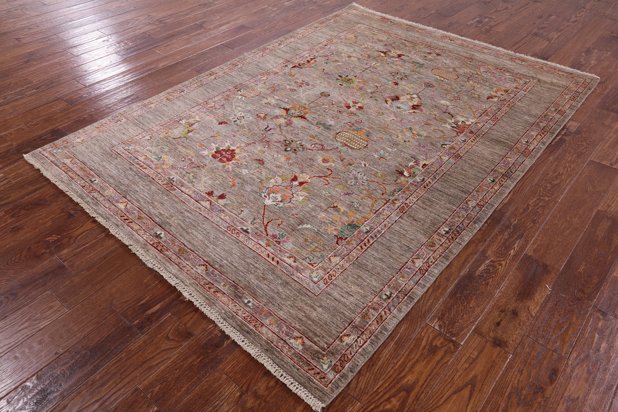 Peshawar Handmade Wool Rug - 5' 9" X 8' 0" - Golden Nile