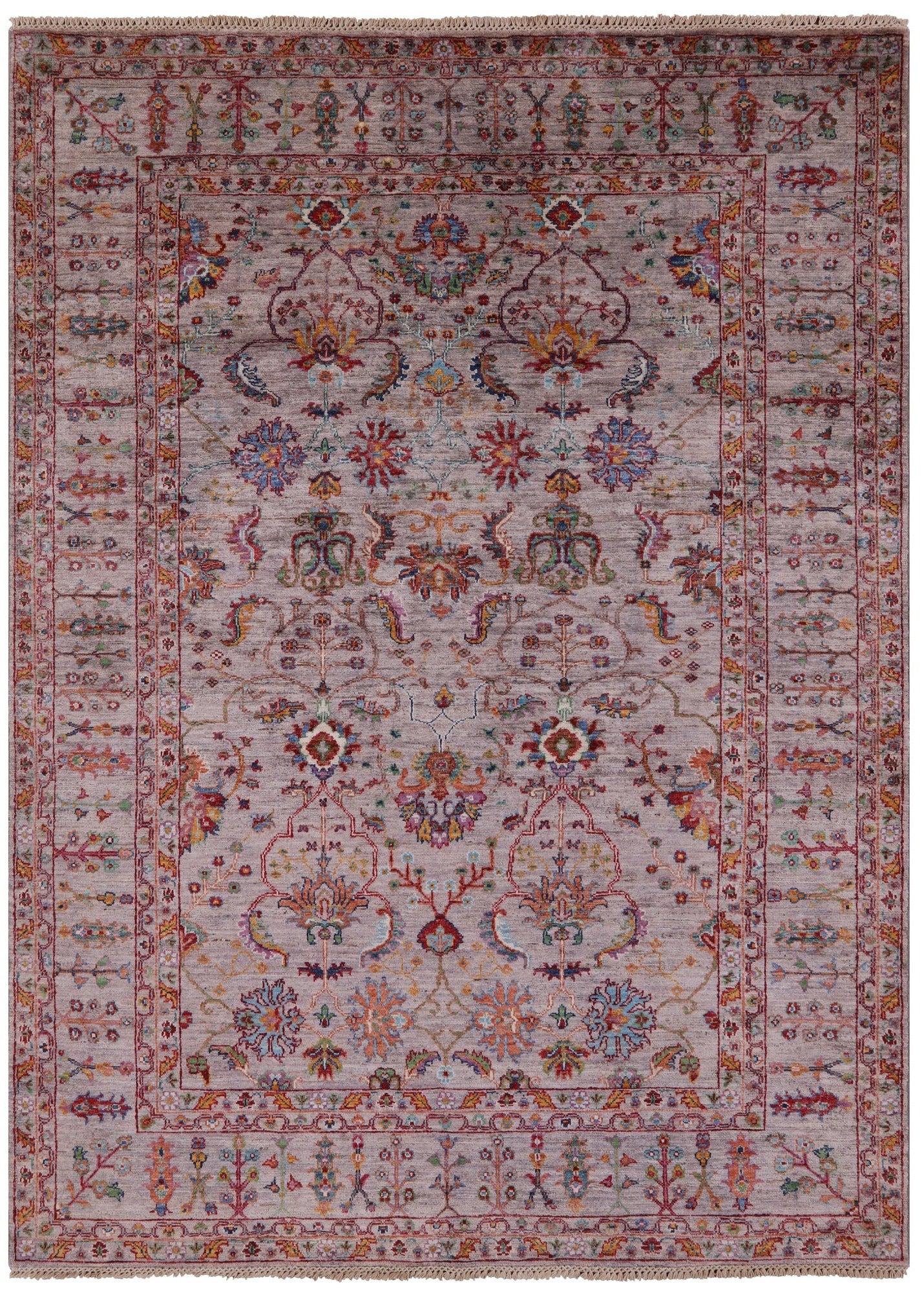 Peshawar Hand Knotted Wool Rug - 5' 9" X 7' 10" - Golden Nile