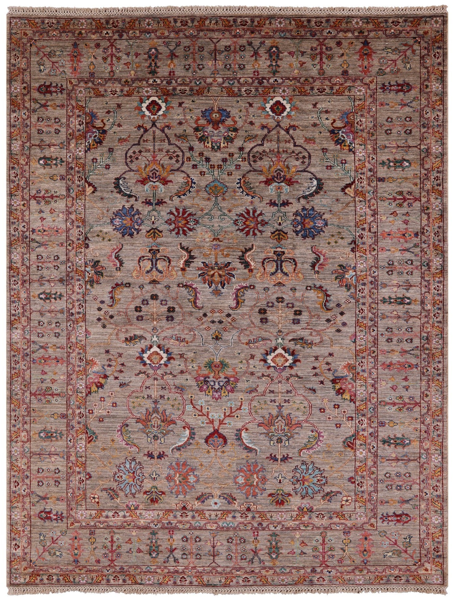 Peshawar Handmade Wool Rug - 5' 9" X 7' 6" - Golden Nile