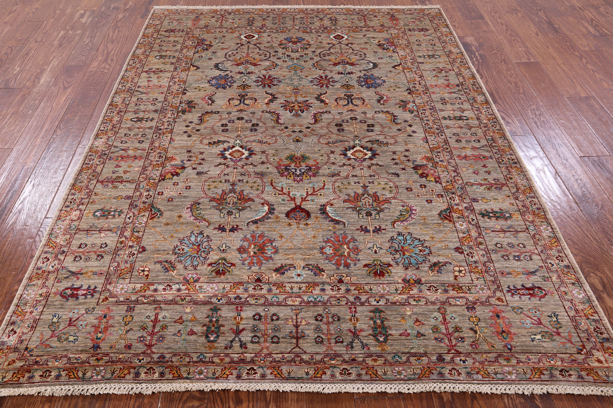Peshawar Handmade Wool Rug - 5' 9" X 7' 6" - Golden Nile