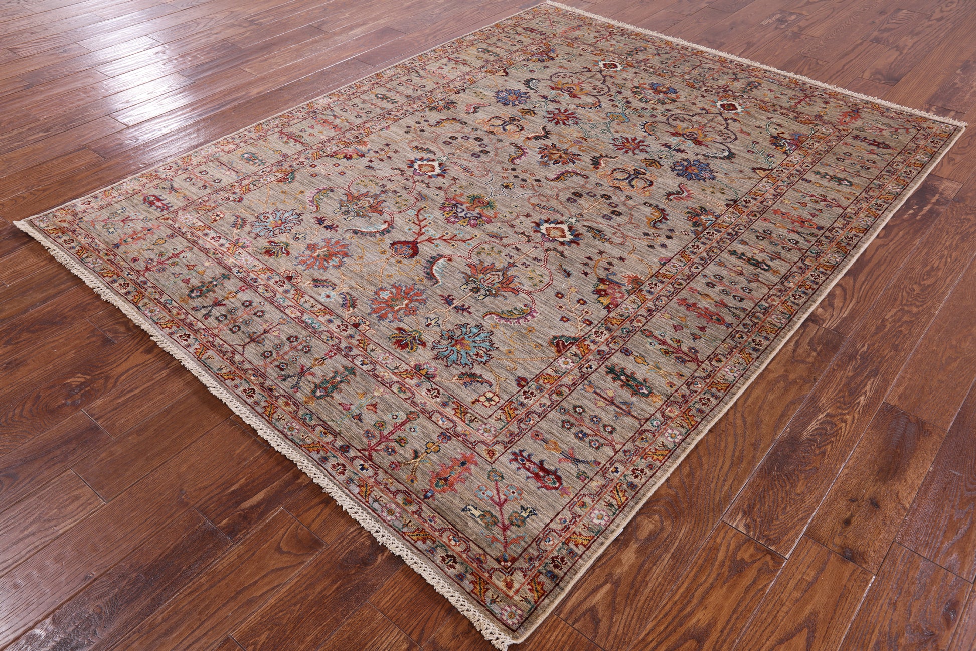 Peshawar Handmade Wool Rug - 5' 9" X 7' 6" - Golden Nile