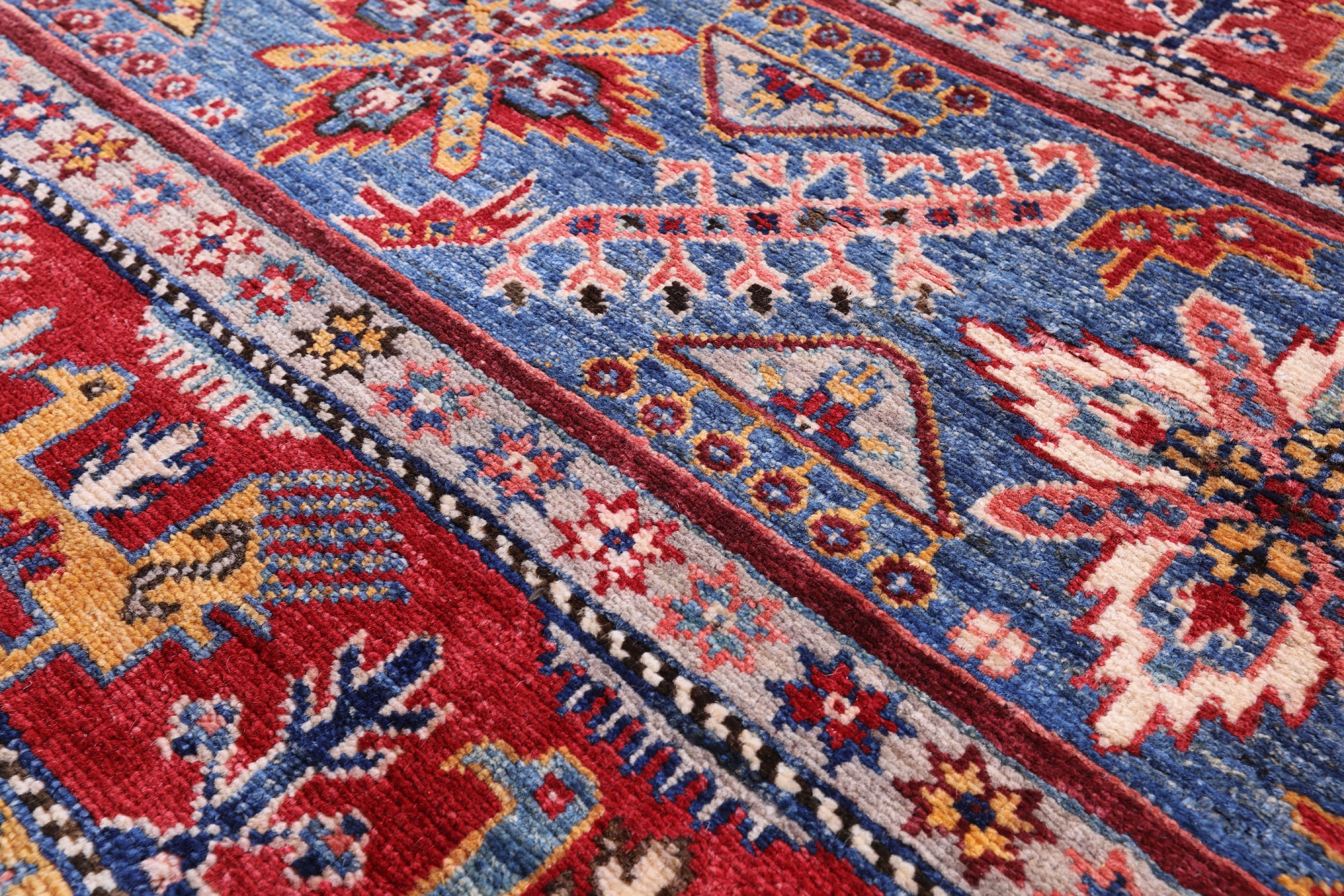 Tribal Persian Gabbeh Hand Knotted Wool Rug - 5' 8" X 8' 4" - Golden Nile