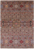 Khorjin Persian Gabbeh Hand Knotted Wool Rug - 6' 10" X 9' 10" - Golden Nile