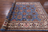 Blue Peshawar Hand Knotted Wool Rug - 6' 9" X 9' 6" - Golden Nile