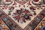 Blue Peshawar Hand Knotted Wool Rug - 6' 9" X 9' 6" - Golden Nile