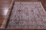 Grey Peshawar Hand Knotted Wool Rug - 5' 8" X 7' 9" - Golden Nile